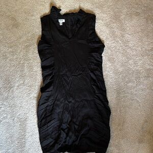 Moschino Black Sleeveless V-neck Sheath Mini Dress